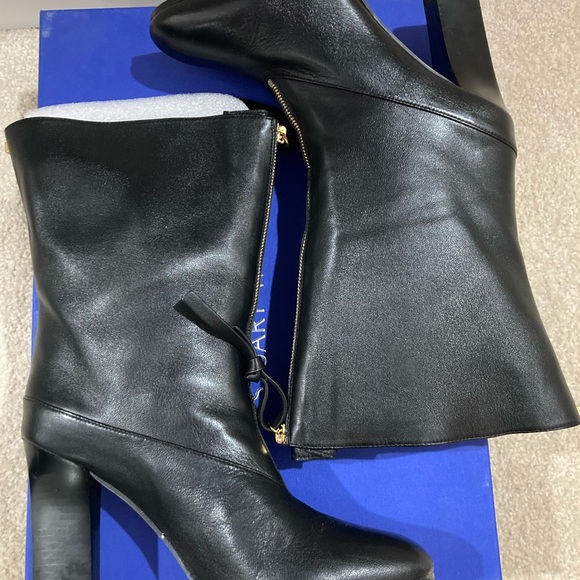 Stuart Weitzman Jet Nero Nubo Boots - Wide Calf Size 9 - Picture 3 of 5